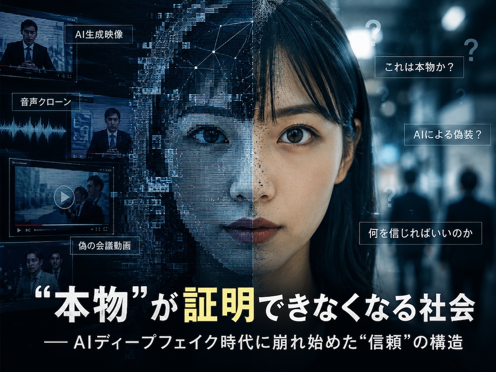 AI時代、「本物」は証明できるのか？崩れ始めた信頼社会の構造